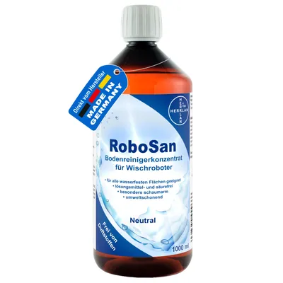Produktbild von Wischroboter Bodenreiniger - Konzentrat 1000 ml RoboSan ohne Duftstoffe HERRLAN-Qualität