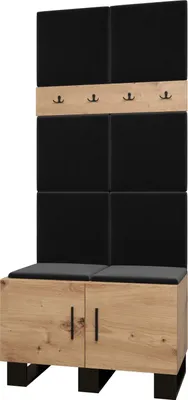Produktbild von Garderobe ARTIN Set 4 mit gepolsterten Paneelen Industrial Design