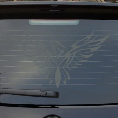 Produktbild von Heckscheibenaufkleber Adler Tribal Eagle Tattoo Vogel KFZ 55x55 cm Grau Auto Aufkleber Sticker