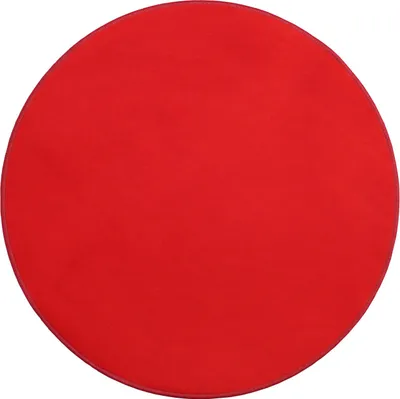 Produktbild von Primaflor Spielteppich SITZKREIS - Rund - Rot - 100cm - Viele Farben & Formen - Sitzunterlage für den privaten Gebrauch, Kitas & Schulen