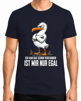 Imagen del producto de Camiseta para hombre, color azul marino, talla L, con el texto: "Ya lo entiendo, me da igual". (El texto podría interpretarse como sarcástico)