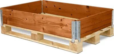 Produktbild von Garronda Holzaufsatzrahmen für Palette Aufbewahrungskiste aus Holz Palettenaufsatzrahmen Holzkiste Braun