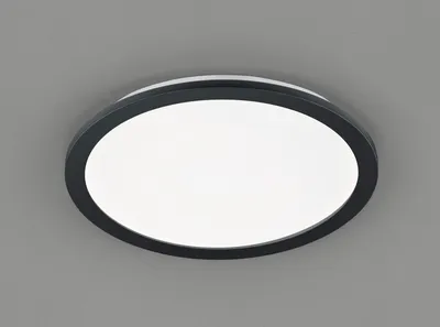Produktbild von LED Deckenleuchte CAMILLUS flache Badezimmerlampe rund Ø40cm SchwarzIP44