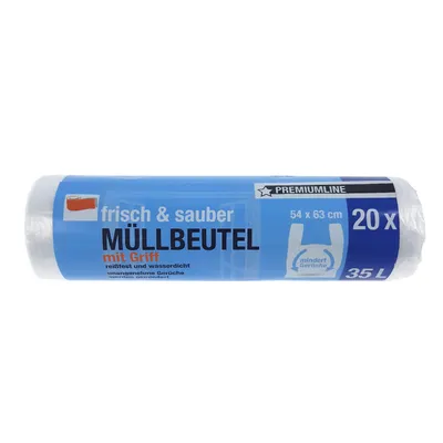 Produktbild von quickpack Müllbeutel frisch & sauber 35,0 l transparent, 20 St.