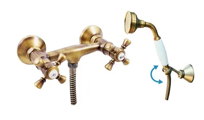 Immagine prodotto di Slezák-RAV Miscelatore per doccia Slezák RAV Morava Retro MK380/2SM Colore: ottone vecchio, Dimensioni: 100 mm