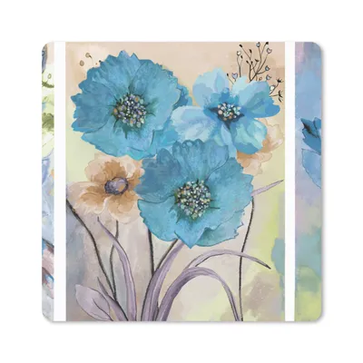 Produktbild von MuchoWow® Mauspad Mousepad Malerei - Ölfarbe - Collage - Blumen 20x20 cm - Mousepads - Maus Mat - Pad - Mausunterlage - Desk Mat - Bureauartikeln