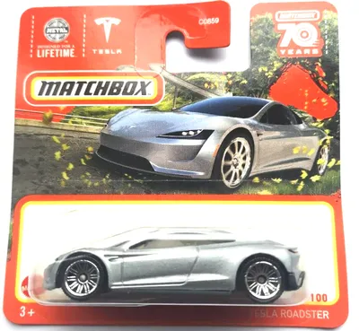Image de Matchbox 2023 Tesla Roadster Silver 91/100 (Short Card) HLD17