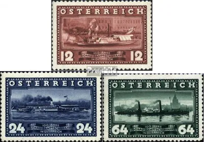 Produktbild von Briefmarken Österreich 1937 Mi 639-641 (kompl.Ausg.) Gefälligkeitsentwertung gestempelt Schiffahrt