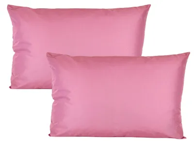 Produktbild von JACK 2er Set 40x60cm Outdoor Kissenhülle Kissenbezug Wasserfest Sitzkissen Lounge Kissen Garten Stuhl Lotus Effekt, Farbe:Weinrose