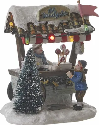 Produktbild von LuVille Weihnachtsdorf-Miniatur Süßigkeitenladen - L10 x B8 x H10 cm