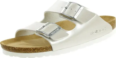 Produktbild von Rohde Alba Softino Pantolette Damen Hausschuhe Sandale 5623 01 Zweiriemer weiss, Schuhgröße:42 EU