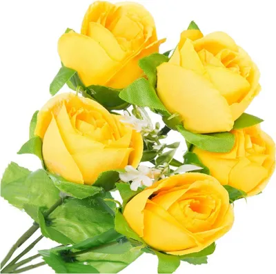 Produktbild von Dekolo Künstliche Blumen Dekorative Pflanze Sträuße Pfingstrosen Gelb