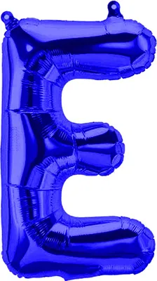 Image de Ballon en plastique, lettre E, bleu, env. 40 cm, pour remplissage d'air