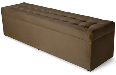 Obrázok produktu pre MG Design, hnedý taburet s úložným priestorom, 45x160 cm - úložný priestor 190 litrov, nosnosť do 300 kg, pripravený na okamžité použitie, ľahko udržiavateľný, vhodný do obývačky a predsiene