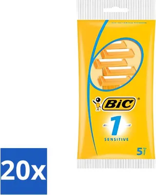 Produktbild von Bic – Rasierklingen – Sensitive – Einzelklinge – Einwegklingen – 5 Rasierklingen - Vorteilspack - 20 Stücke