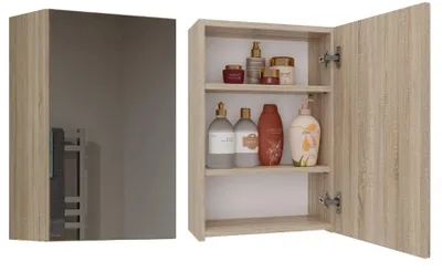 Produktbild von Topeshop POLA 1DL SONOMA, Eiche, Holz, Wand-montiert, 3 Regale, 1 Tür(en), Partikelbord, Drehtür