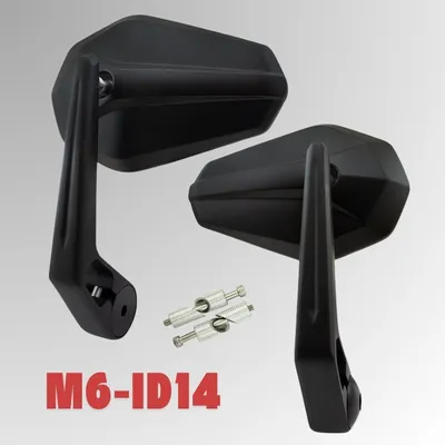 Image de Rétroviseur d'extrémité de guidon SOLID 2 noir M6 / ID14