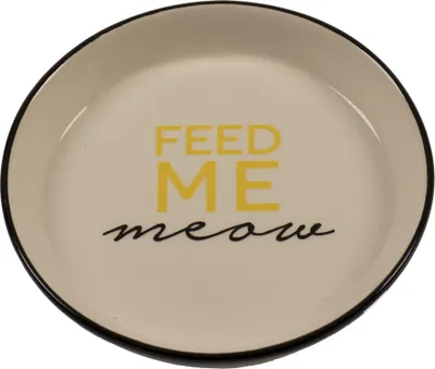Produktbild von Duvo+ Futternapf Feed Me Meow, Stone, Durchmesser: 13,8 cm