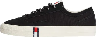 Image de Tommy Jeans, baskets basses pour femmes, modèle Court Archive Y2K avec logo, couleur noire, taille 38