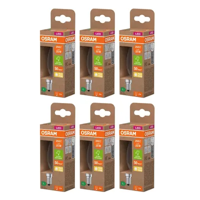Produktbild von Osram LSSPCLB40 LED Filament Kerze 2,2W/827 E14 – 6er-Pack Warmweiß