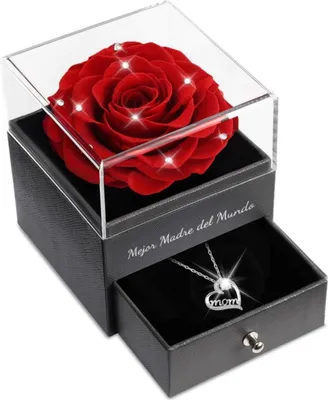 Image de Rose éternelle Set cadeau pour maman avec collier maman - Cadeau fête des mères