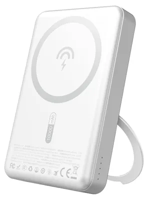 Productafbeelding van Powerbank Dudao K28 10000Mah Pd 22,5W met MagSafe, metalen behuizing en ringvormige standaard - zilver