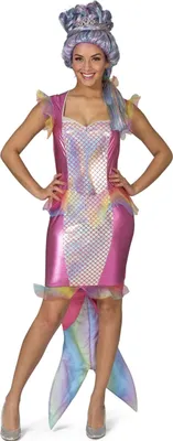 Produktbild von Meerjungfrau Kostüm Kleid Mandy für Damen - Rosa Größe: 44/46