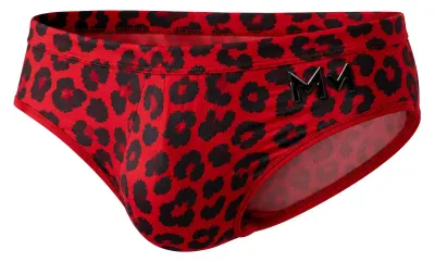 Image de MODUS VIVENDI Leopard Mesh Brief Red - 1x Taille M