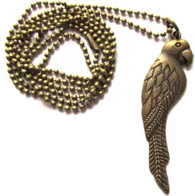 Produktbild von Papagei Ara Kette Halskette Miniblings 80cm Vogel Bird Parrot Vogelkette Bronze