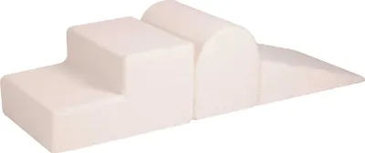 Image de MeowBaby Cours de motricité pour bébés - Module de motricité pour enfants, aire de jeu à 3 éléments 145 x 45 cm, Boucle, Blanc