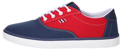 Produktbild von Boras Fashion Sports Sneaker auch in Übergrößen Canvas navy/red/white 5204-0215, Herren:47 EU