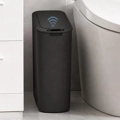 Produktbild von Automatische Mülleimer mit Sensor, 25 Liter, berührungsloser Mülleimer mit Soft-Klebeimer, Smart Kunststoffeimer für Küche, Badezimmer