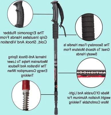 Produktbild von Famanu Trekkingstöcke leicht und verstellbar - Set von 2 mit Korkgriff