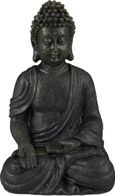 Produktbild von relaxdays Buddha Figur sitzend 30 cm