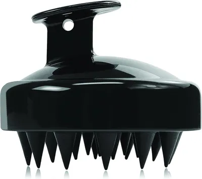 Imagen del producto de Masajeador de cuero cabelludo con cepillo de silicona y cerdas suaves, apto para cabello seco y húmedo, unidad individual, para