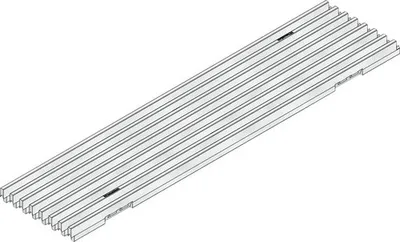 Produktbild von Hauraton Dachfix Resist 115 Längsstabrost aus korrosionsbeständigem Kunststoff silberfarben 500 mm x 108 mm x 20 mm