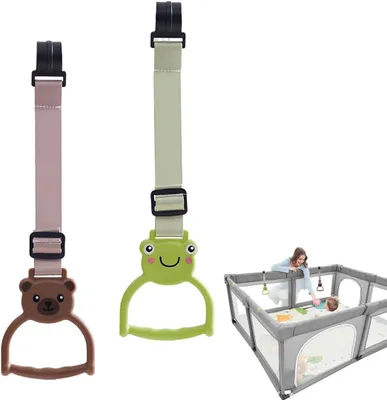 Productafbeelding van Baby handringen kikker beer box accessoires grijpring - Set van 2 - Omhoog