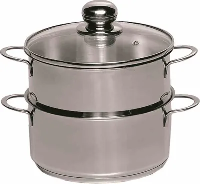 Image de KARL KRÜGER Biodünster Cuiseur à vapeur pour pommes de terre 2,1 l Ø16cm Acier inoxydable