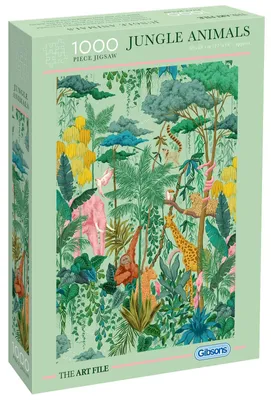 Produktbild von Gibsons Puzzle Jungle Animals 1000 Teile Karton Erwachsene