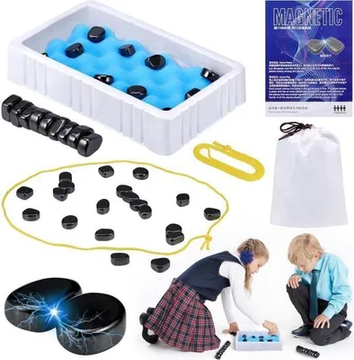 Produktbild von Magnetisches Schachspiel, Magnetisches Brettspiel mit Magnetsteinen, Magnetisches Schachpuzzle-Brettspiel