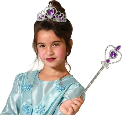 Produktbild von Atosa Tiara-prinzessin Mit Zauberstab Blau Blau One Size