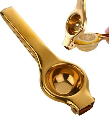 Produktbild von Citruspresse aus Edelstahl - 20 cm - Gold