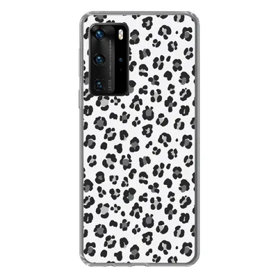 Produktbild von MuchoWow® Handyhülle Schutzhülle Hülle für Huawei P40 Pro Panther Druck - Grau - Abstrakt Silikon Softcase Handy Hülle - Schutz