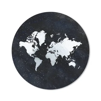 Produktbild von MuchoWow® Mauspad Mousepad Weltkarte - Sternenhimmel - Weiß 30x30 cm - Mousepads - Maus Mat - Pad - Mausunterlage - Tischunterlage - Schreibtischmatten
