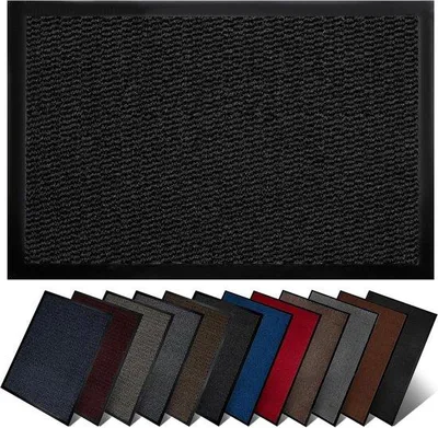 Produktbild von Famanu Schmutzmatte Antirutsch - Innen und Außen - Waschbar - Anthrazit-Schwarz - 90 x 120 cm