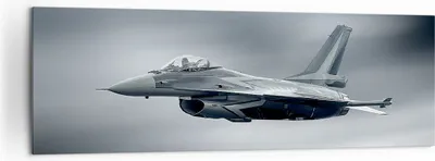 Produktbild von Bild auf Leinwand - Leinwandbild - Flugzeug Himmel Flug - 160x50cm - Wand Bild - Wanddeko - Leinwanddruck - Bilder - Kunstdruck - Wanddekoration - Leinwand bilder - Wandkunst - AB160x50-3415