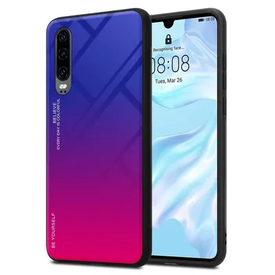 Image de Cadorabo Housse pour Huawei P30 Housse de protection en noir Housse pour portable TPU Etui Cover Case Tempered Glas