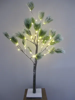 Produktbild von LED Kieferbaum mit 48 LED, 120 cm hoch,     Lichterbaum Kiefer beleuchtet Lichterzweig Lichterkette
