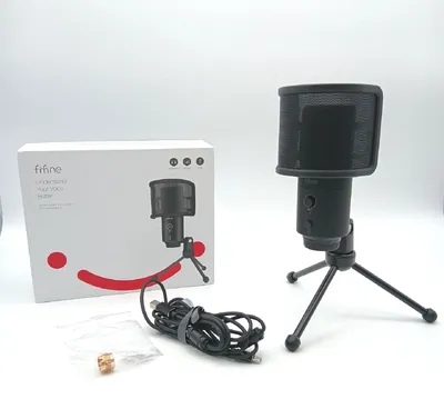 Produktbild von Fifine Mikrofon Audio Technik USB Desktop Kondensatormikrofon für Computer Mac Streaming Podcast