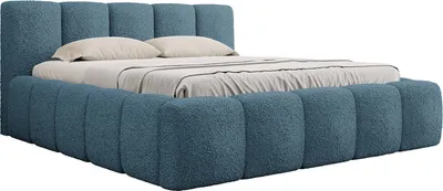 Produktbild von MIRJAN24 Polsterbett Kevson Boucle, Doppelbett mit Bettkasten, Schlafzimmer, Ehebett (Farbe: Abriamo 14, Größe: 180x200 cm)